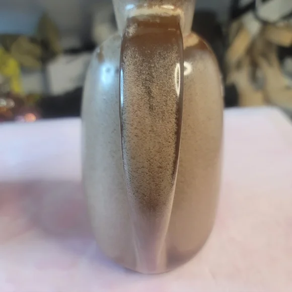 Brown Ceramic Pitcher Set Frankoma Vintage